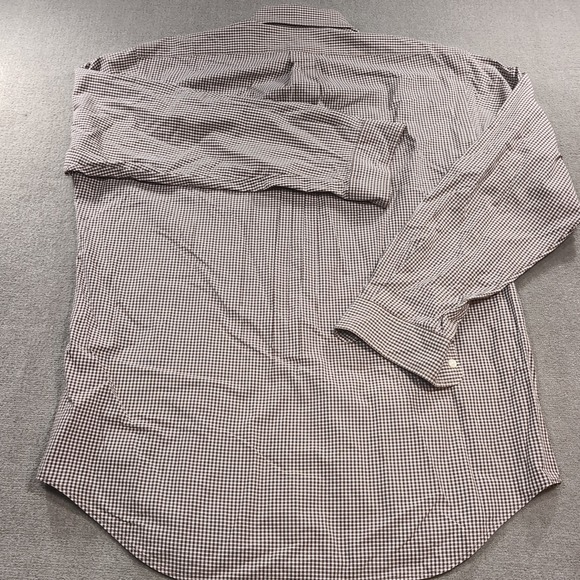 Vintage Ralph Lauren Blake Shirt Men M Brown‎ Gingham Button Down Two-Ply Cotton - Picture 7 of 8